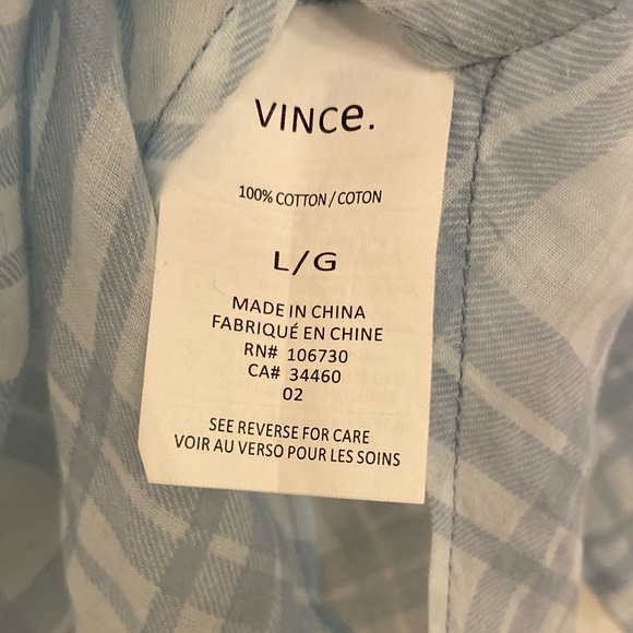 Vince Semi-Sheer Blouse NWT - Picture 4 of 6